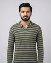 JOHNNY COLLAR F.S | GREEN STRIPED