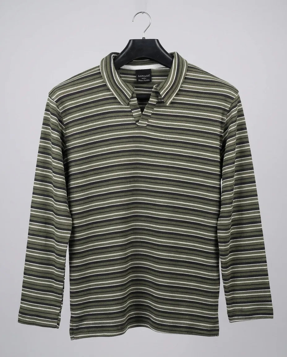 JOHNNY COLLAR F.S | GREEN STRIPED